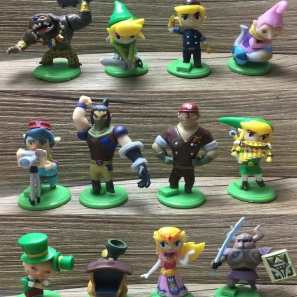12pcs set The Legend of Zelda Link Q Version Handmade model Anime Action Figure Toys 3 1 - Zelda Plush