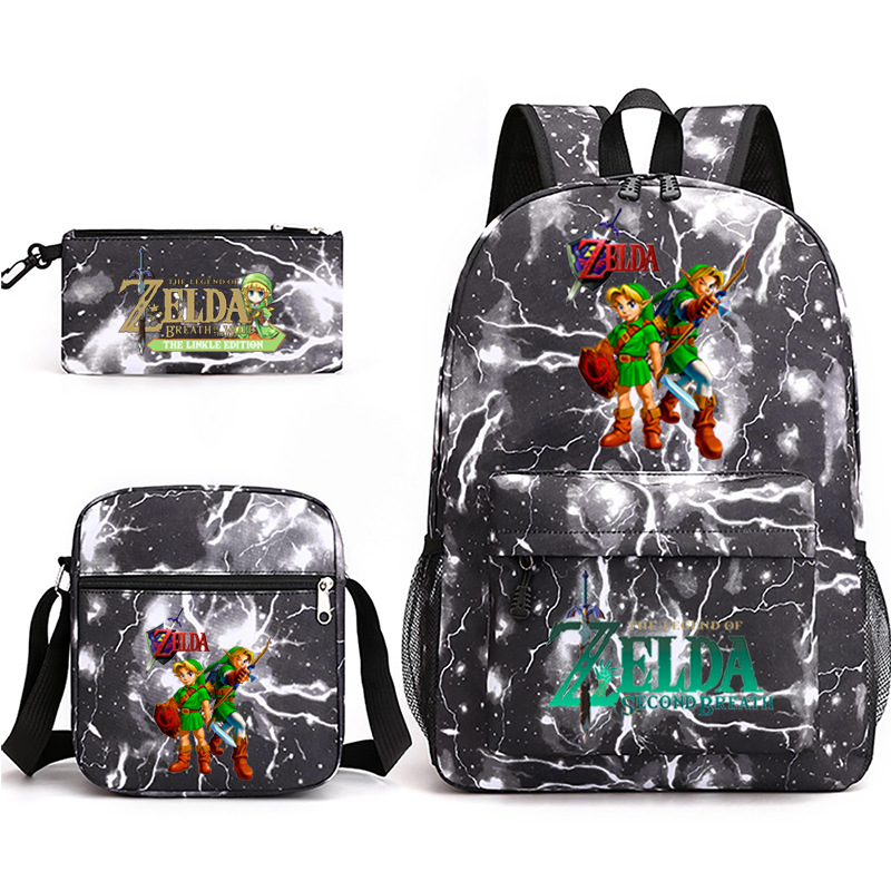 3pcs Set Legend of Zelda Wild Breath Anime Children School Backpacks Cool Schoolbag Student Shoulder Bag 1 - Zelda Plush