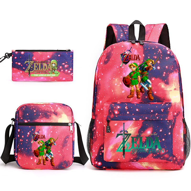 3pcs Set Legend of Zelda Wild Breath Anime Children School Backpacks Cool Schoolbag Student Shoulder Bag 5 - Zelda Plush