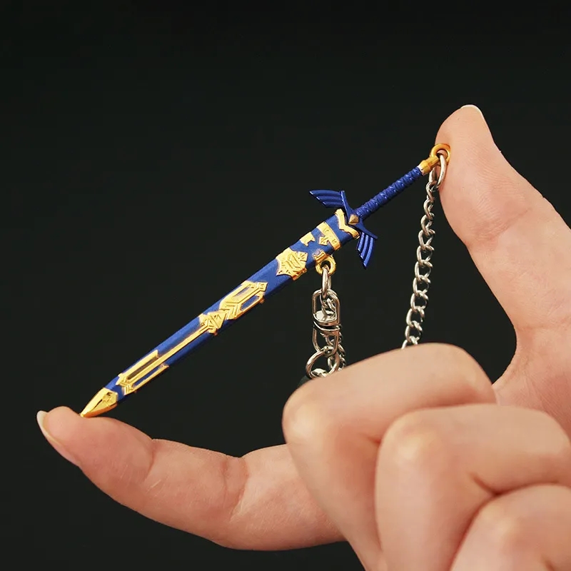 9 12cm Legend of Zeldas Link Master Sword Model Pendant Keychain for Men Kingdom Tears The 1 - Zelda Plush