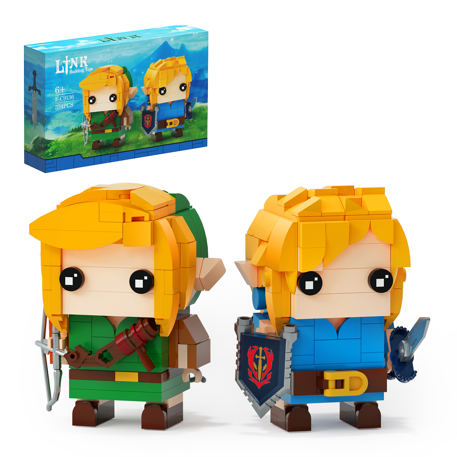 BuildMoc Breath Of The Wild Brickheadz Link Building Block Set For Zeldaed Character Collection Toys For 1 - Zelda Plush