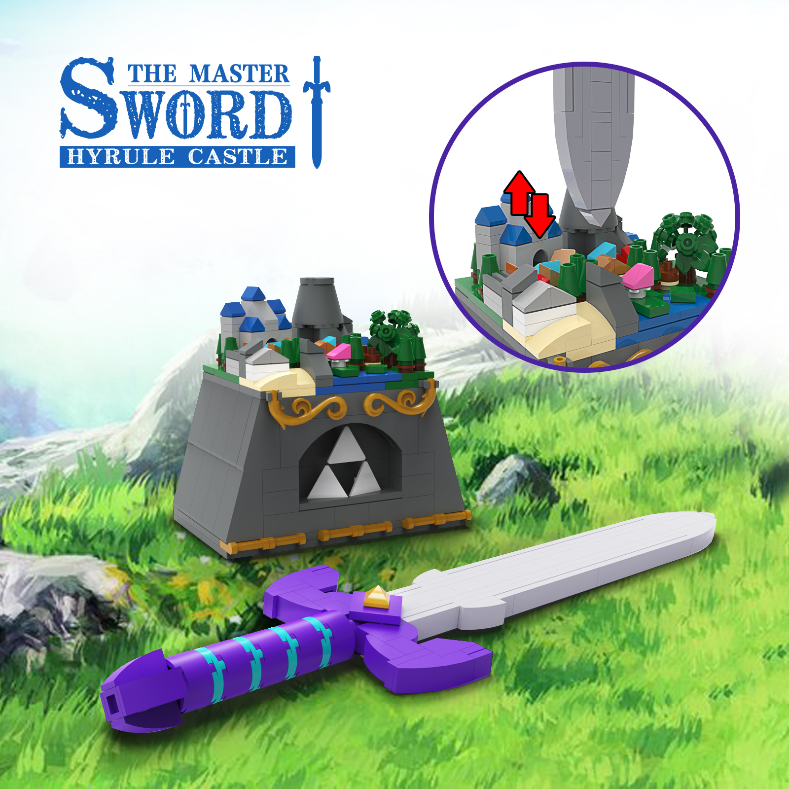 BuildMoc Breath Of The Wild The Master Sword Building Blocks Set For Zeldaed Hyrule Castle BOTW - Zelda Plush