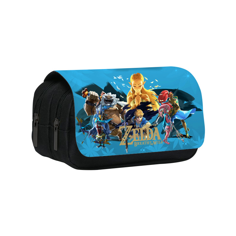 Game The Legend of Zelda Double Layer Pencil Cases Cosplay Anime Pen Bags Kawaii Students Pencil 2 - Zelda Plush