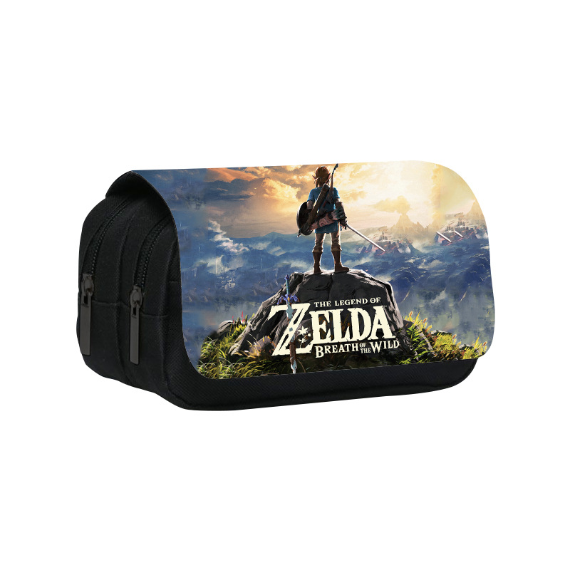Game The Legend of Zelda Double Layer Pencil Cases Cosplay Anime Pen Bags Kawaii Students Pencil 4 - Zelda Plush