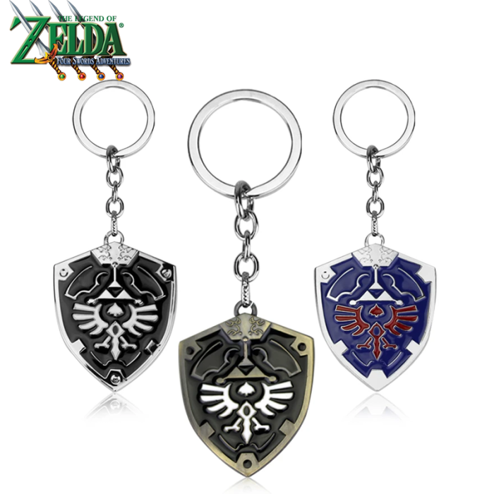 Game The Legend of Zelda Keyring Skyward Sword Keychain Weapon Shield Necklace Cosplay for Women Men - Zelda Plush