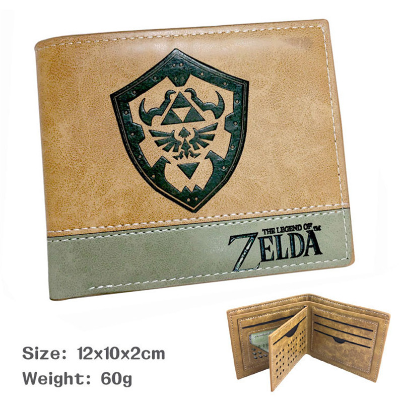 Legend of Zelda Link Wild Breath Men Women Boys Girls Short Leather Bi Fold Wallet Purse 3 - Zelda Plush
