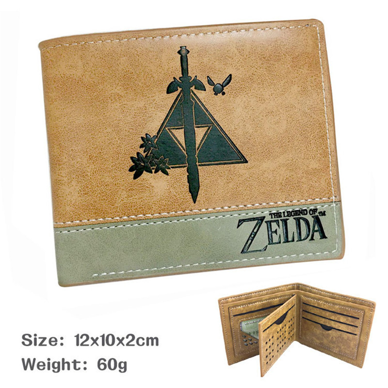 Legend of Zelda Link Wild Breath Men Women Boys Girls Short Leather Bi Fold Wallet Purse 4 - Zelda Plush
