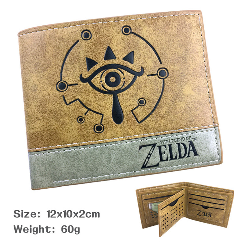 Legend of Zelda Link Wild Breath Men Women Boys Girls Short Leather Bi Fold Wallet Purse - Zelda Plush