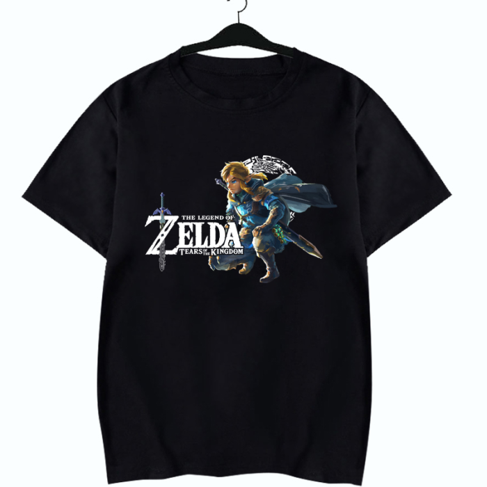 Men T shirts Zelda legend Anime Printed Pattern T shirt 100 Cotton Streetwear Fashion Women - Zelda Plush
