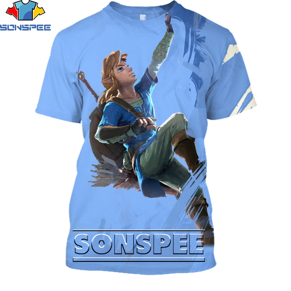 SONSPEE 3D DR Zelda Game Fashion Casual Loose Original Collar T shirt Men and Women Popular 1 - Zelda Plush