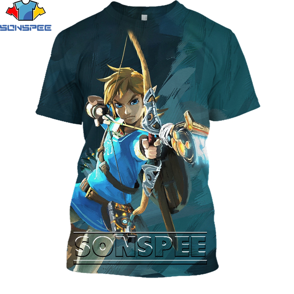SONSPEE 3D DR Zelda Game Fashion Casual Loose Original Collar T shirt Men and Women Popular 2 - Zelda Plush
