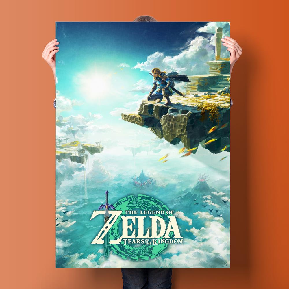 Tears of the Kingdom Game Poster Boys Room Decorations Video Game Personalized Gift Modern Family bedroom 3 - Zelda Plush