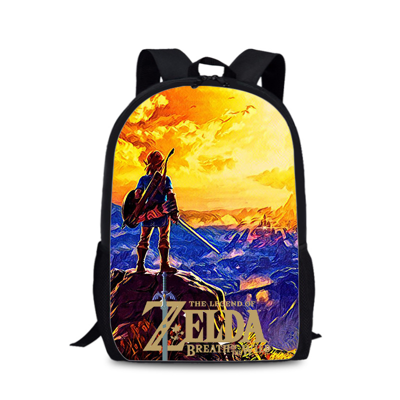 The Legend of Zelda Backpack Anime Game Children Shoulders Bag Cartoon Students Large Capacity Schoolbag Boys 1 - Zelda Plush