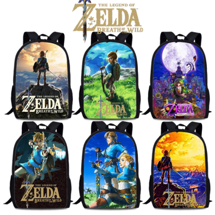 The Legend of Zelda Backpack Anime Game Children Shoulders Bag Cartoon Students Large Capacity Schoolbag Boys - Zelda Plush