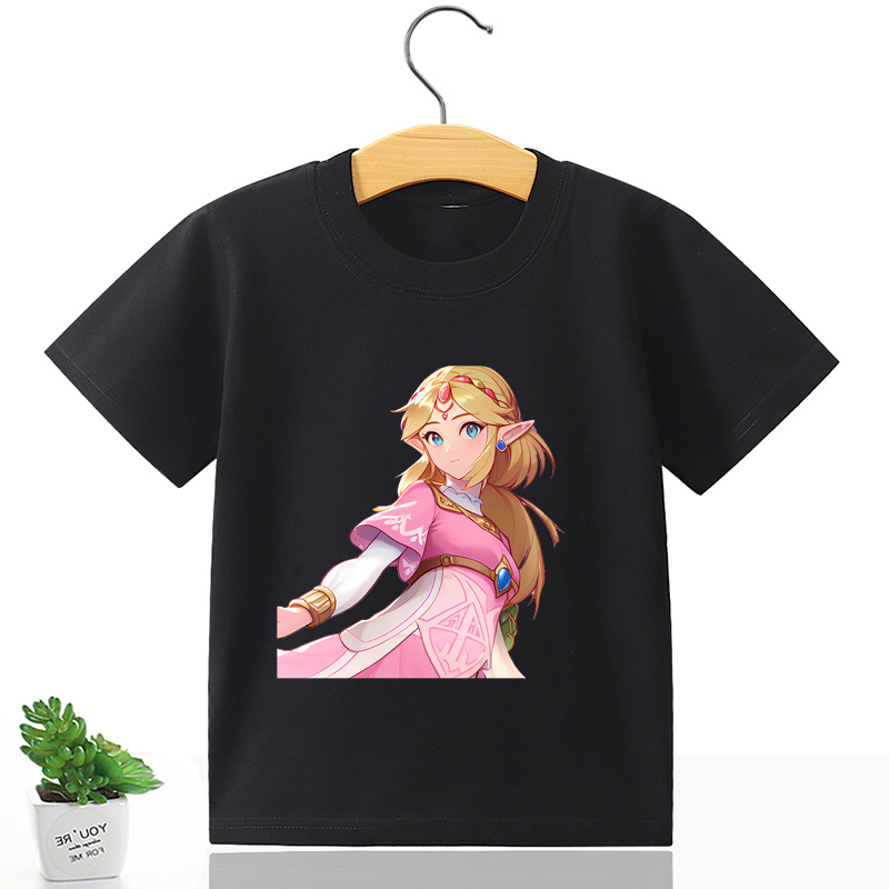 The Legend of Zelda Children Clothing Anime Cute Kids Summer Pure T shirt Cartoon Cotton Clothes - Zelda Plush