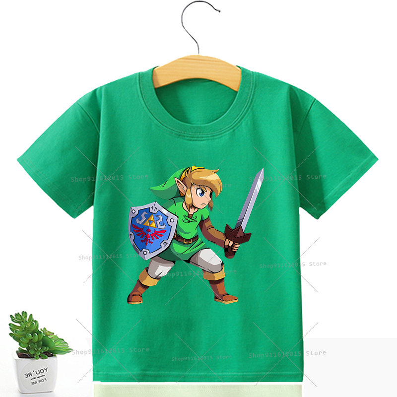 The Legend of Zelda Girl Clothes Link Boy Cotton T Shirt Kids Game Tee Shirt Short - Zelda Plush