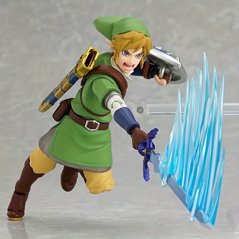 The Legend of Zelda Skyward Sword 14cm Link Action Figure Figma 153 Changeable Accessories PVC Model 3 - Zelda Plush