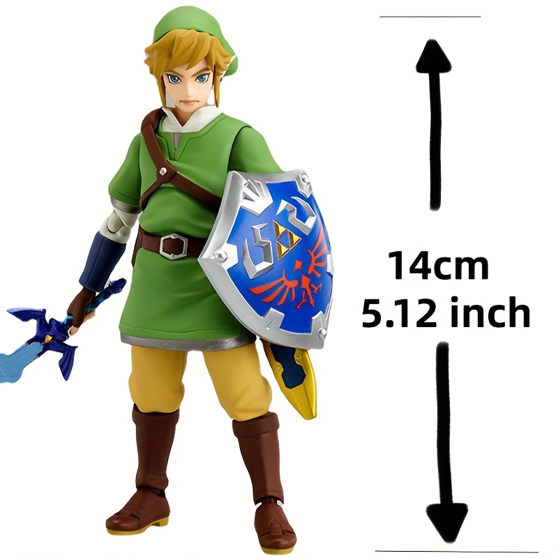 The Legend of Zelda Skyward Sword 14cm Link Action Figure Figma 153 Changeable Accessories PVC Model 4 - Zelda Plush