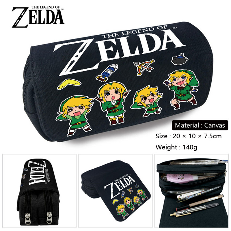 The Legend of Zelda Tears of the Kingdom Pencil Case Wallet Purse School Pen Zipper Canvas 5 - Zelda Plush