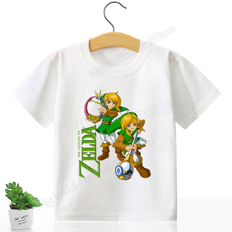 The Legend of Zeldas Clothes Link Boy Cotton T Shirt Princess Zelda Girl Tee Shirt Game - Zelda Plush