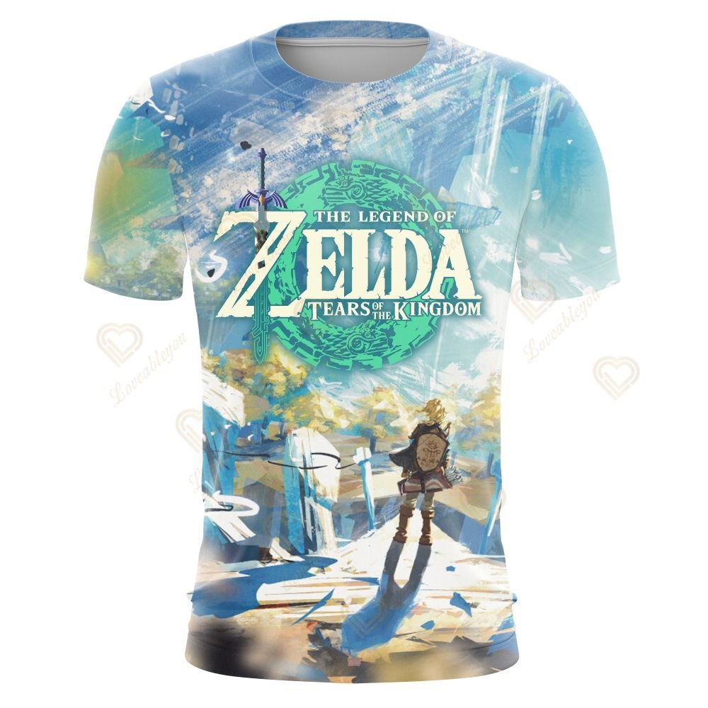 Zelda Tee T Shirt Oversize Zelda Summer Cotton Graphic T Shirts Kingdom Tears Men S and - Zelda Plush
