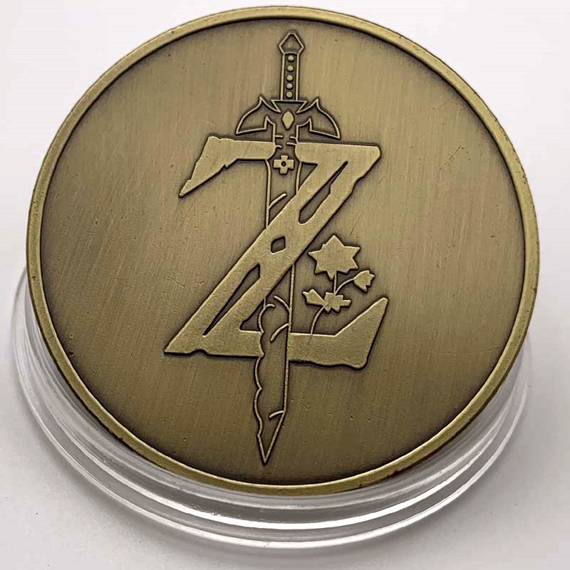 Zeldas Commemorative Coin Tears of The Kingdom Game Figures Souvenir Coins Transparent Box Holder Collection Toy 1 - Zelda Plush