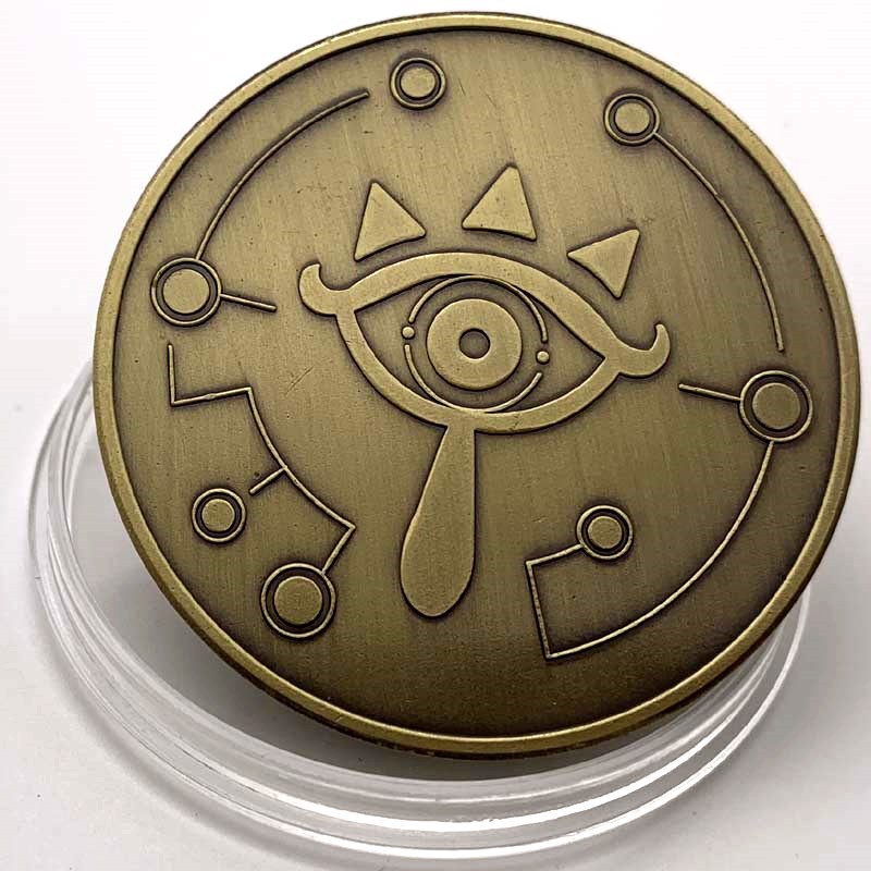 Zeldas Commemorative Coin Tears of The Kingdom Game Figures Souvenir Coins Transparent Box Holder Collection Toy - Zelda Plush